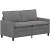 Sofa Sofos komplektas 2 pcs Tamsiai pilka Aksomas
