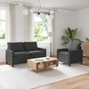 Sofa Sofos komplektas 2 pcs Tamsiai pilka Poliesteris