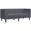 Svetainės sofa 2 pcs Tamsiai pilka 194 x 74,5 x 70,5 cm Aksomas