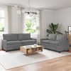Sofa Sofos komplektas 2 pcs Tamsiai pilka Aksomas