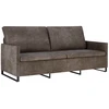 Sofa Sofos komplektas 2 pcs Tamsiai pilka Dirbtinė zomša