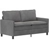 Sofa Sofos komplektas 2 pcs Tamsiai pilka Aksomas