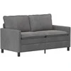 Sofa Sofos komplektas 2 pcs Tamsiai pilka Aksomas