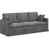 Sofa Sofos komplektas 2 pcs Tamsiai pilka 198 x 78 x 80 cm Aksomas