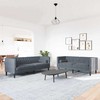 Svetainės sofa 2 pcs Tamsiai pilka 194 x 74,5 x 70,5 cm Aksomas