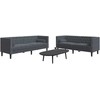 Svetainės sofa 2 pcs Tamsiai pilka 194 x 74,5 x 70,5 cm Aksomas