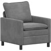 Sofa Sofos komplektas 2 pcs Tamsiai pilka Aksomas