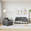 Sofa Sofos komplektas 2 pcs Tamsiai pilka 158 x 78 x 80 cm Aksomas