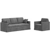 Sofa Sofos komplektas 2 pcs Tamsiai pilka 198 x 78 x 80 cm Aksomas