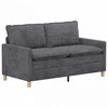Sofa Sofos komplektas 2 pcs Tamsiai pilka Poliesteris