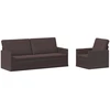 Sofa Sofos komplektas 2 vnt. Tamsiai rudas Audinys