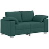 Sofa 2 pcs Tamsiai žalia 219 x 80 x 82 cm audinys
