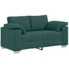 Sofa 2 pcs Tamsiai žalia 219 x 80 x 82 cm audinys