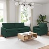 Sofa Sofos komplektas 2 pcs Tamsiai žalia Aksomas
