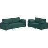 Sofa 2 pcs Tamsiai žalia 219 x 80 x 82 cm audinys
