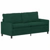 Sofa Sofos komplektas 2 pcs Tamsiai žalia Aksomas
