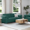 Sofa 2 pcs Tamsiai žalia 219 x 80 x 82 cm audinys