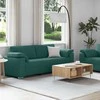 Sofa 2 pcs Tamsiai žalia 219 x 80 x 82 cm audinys