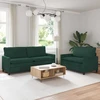 Sofa Sofos komplektas 2 pcs Tamsiai žalia Aksomas