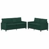 Sofa Sofos komplektas 2 pcs Tamsiai žalia Aksomas