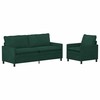 Sofa Sofos komplektas 2 pcs Tamsiai žalia Aksomas