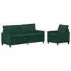 Sofa Sofos komplektas 2 pcs Tamsiai žalia Aksomas