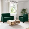 Sofa Sofos komplektas 2 pcs Tamsiai žalia Aksomas