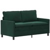 Sofa Sofos komplektas 2 pcs Tamsiai žalia Aksomas