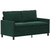 Sofa Sofos komplektas 2 pcs Tamsiai žalia Aksomas