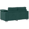 Sofa 2 pcs Tamsiai žalia 219 x 80 x 82 cm audinys