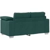 Sofa 2 pcs Tamsiai žalia 219 x 80 x 82 cm audinys