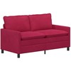 Sofa Sofos komplektas 2 pcs Vyno raudona Aksomas
