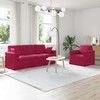 Sofa Sofos komplektas 2 pcs Vyno raudona 198 x 78 x 80 cm Aksomas