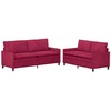 Sofa Sofos komplektas 2 pcs Vyno raudona Aksomas