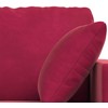 Sofa Sofos komplektas 2 pcs Vyno raudona 198 x 78 x 80 cm Aksomas