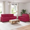 Sofa Sofos komplektas 2 pcs Vyno raudona Aksomas