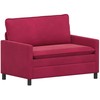 Sofa Sofos komplektas 2 pcs Vyno raudona Aksomas