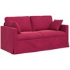 Sofa Sofos komplektas 2 pcs Vyno raudona 158 x 78 x 80 cm Aksomas