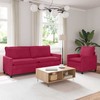 Sofa Sofos komplektas 2 pcs Vyno raudona Aksomas