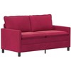 Sofa Sofos komplektas 2 pcs Vyno raudona Aksomas
