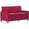 Sofa Sofos komplektas 2 pcs Vyno raudona Aksomas