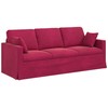 Sofa Sofos komplektas 2 pcs Vyno raudona 198 x 78 x 80 cm Aksomas