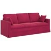 Sofa Sofos komplektas 2 pcs Vyno raudona 198 x 78 x 80 cm Aksomas