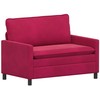 Sofa Sofos komplektas 2 pcs Vyno raudona Aksomas