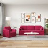 Sofa Sofos komplektas 2 vnt. Vyno raudona Aksomas