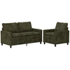 Sofa Sofos komplektas 2 pcs Žalia Poliesteris