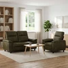 Sofa Sofos komplektas 2 vnt. Armijos Žalia Dirbtinė suedė oda
