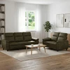 Sofa Sofos komplektas 2 vnt. Armijos Žalia Dirbtinė suedė oda