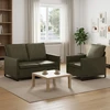 Sofa Sofos komplektas 2 vnt. Armijos Žalia Dirbtinė zomša