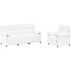 Sofa Sofos komplektas 2 vnt. Balta Audinys